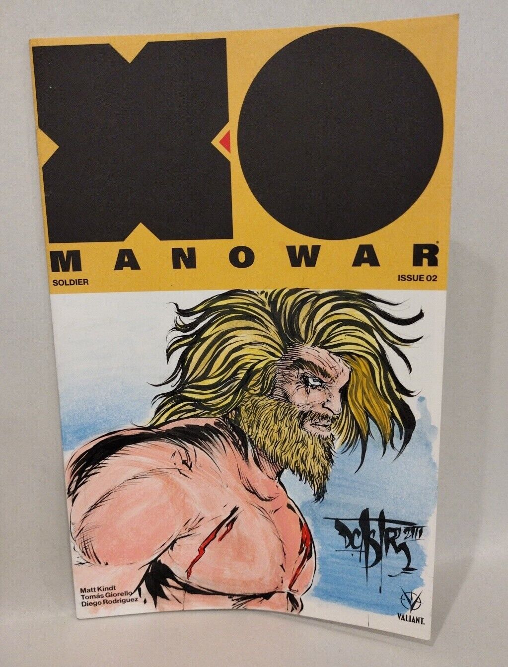 X-O Manowar 2 (2017) Valiant Blank Cover Variant W Original Aric Dave Castr Art 