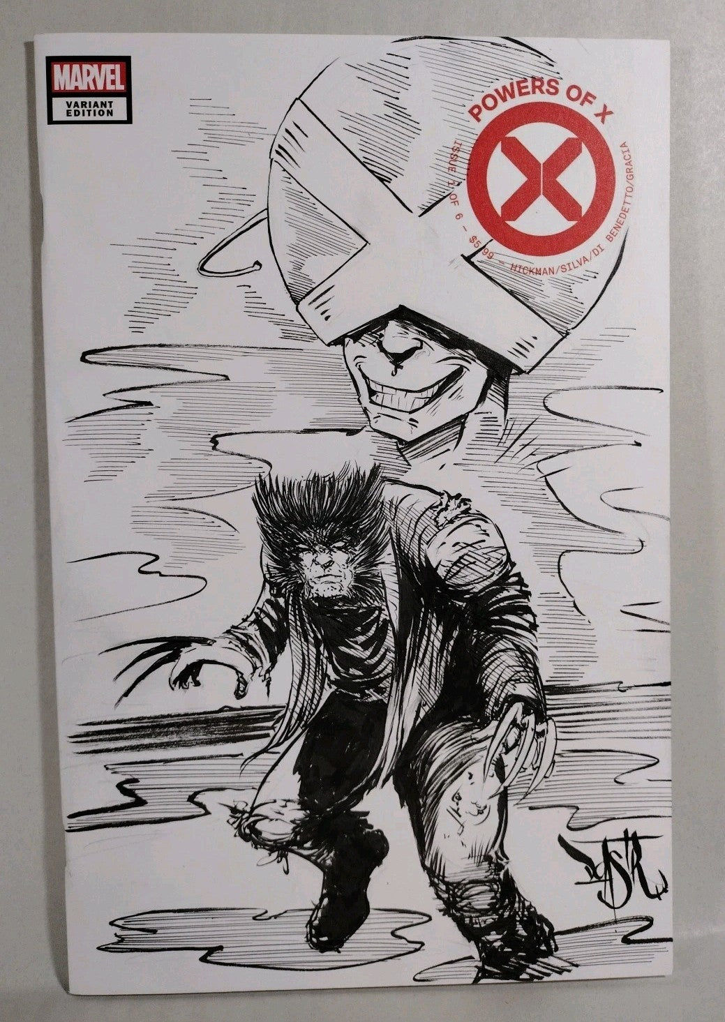 Powers of X #1 (2019) Marvel Sketch Cover Variant Comic w Original Art DCastr 