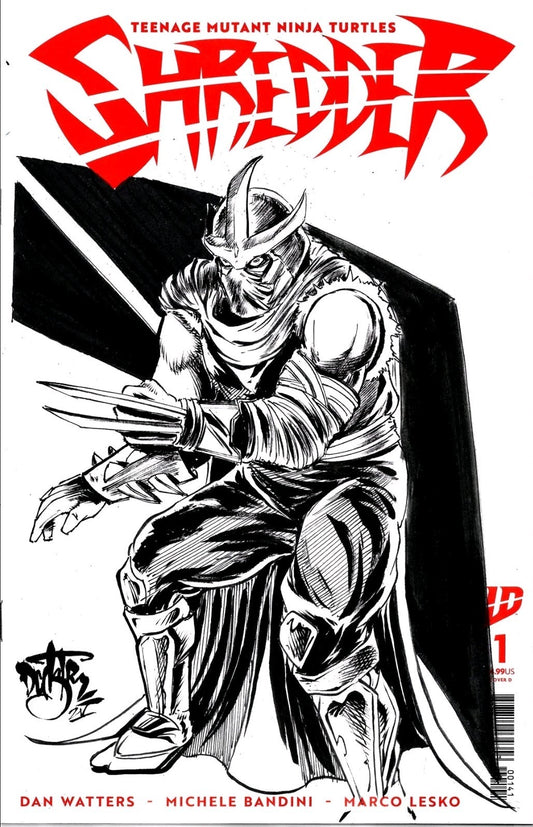 TMNT Shredder #1 (2025) IDW Comic Sketch Cover Variant W Original Dave Castr Art