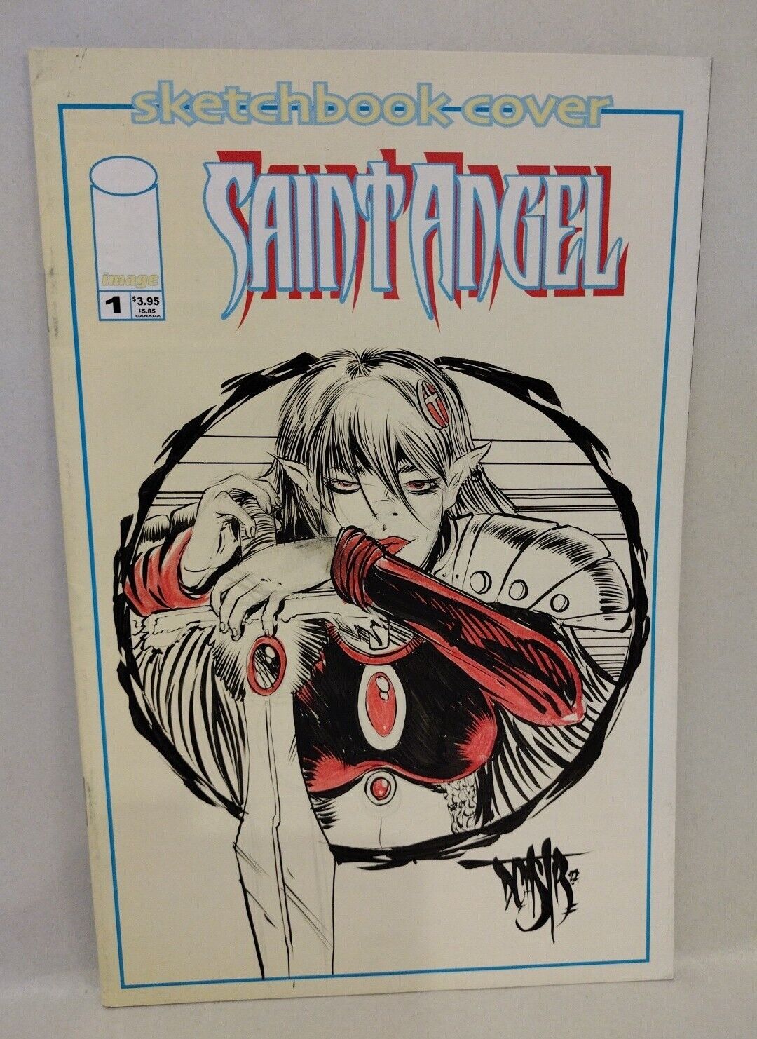 Saint Angel #1 (2000) Image Comic Sketch Variant W Original Dave Castr Art