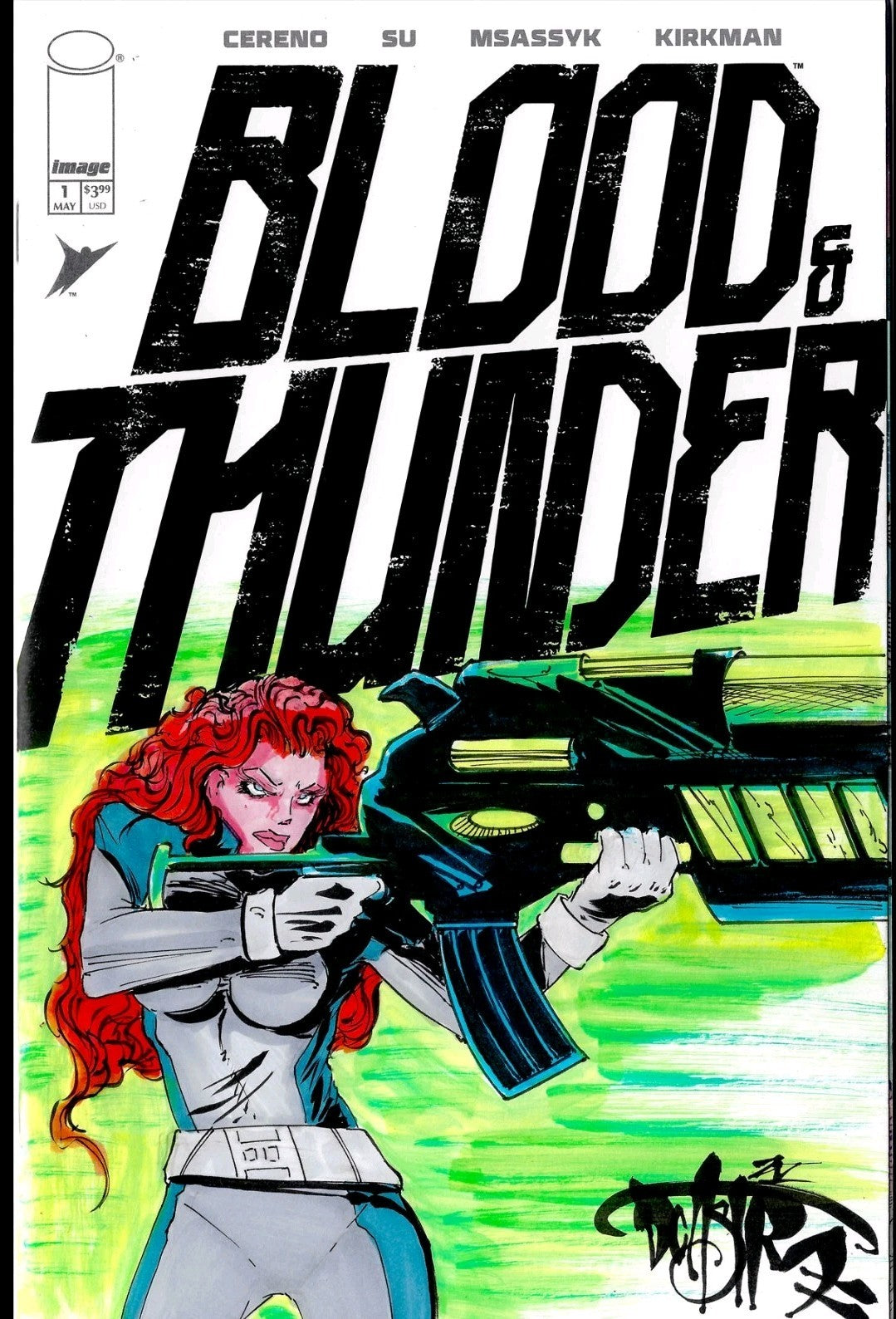 Blood & Thunder #1 (2025) Image Comic Sketch Cover Variant W Original DCastr Art