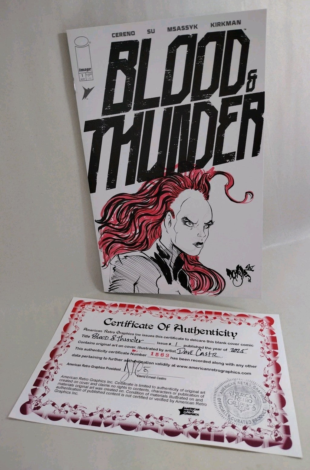 Blood & Thunder #1 (2025) Image Comic Sketch Cover Variant W Original DCastr Art