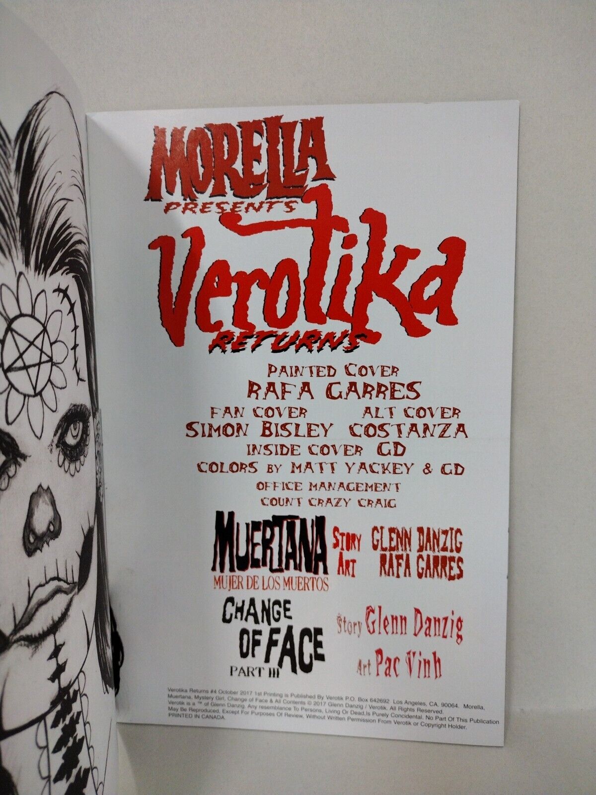 Vertotik Returns #4 (2017)  Sketch Cover W Original Dave Castr Muertana Art