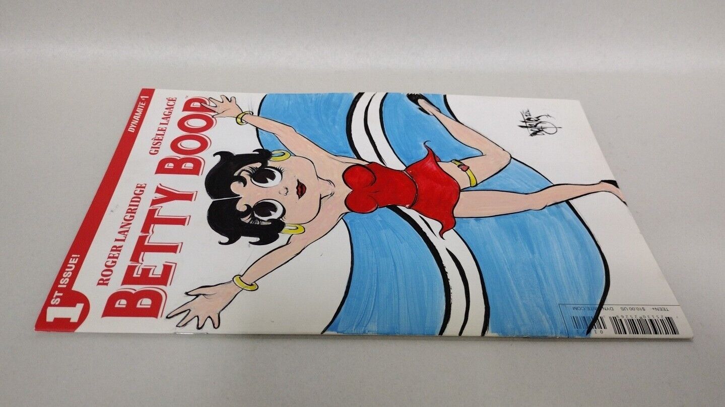 Betty Boop #1 Blank Cover Variant Original DCastr Art COA 1075