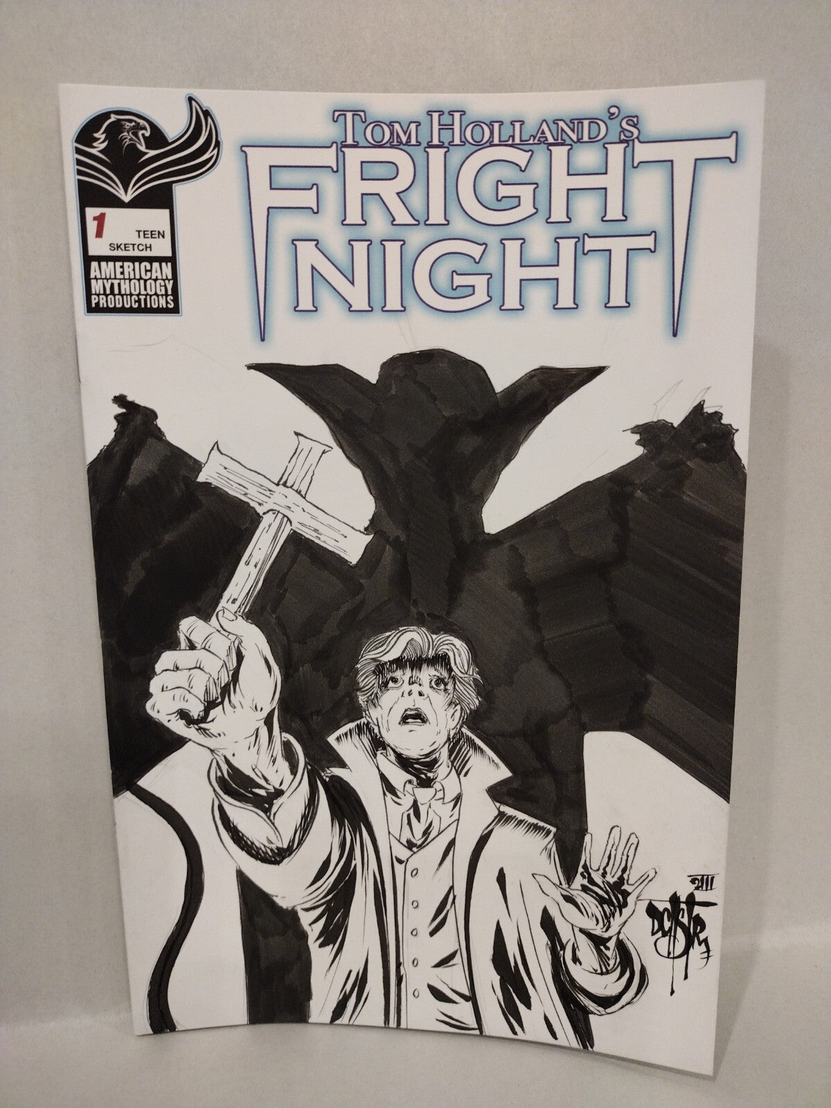 Tom Holland's Fright Night #1 (2021) Sketch Cover Variant W Original DCastr Art