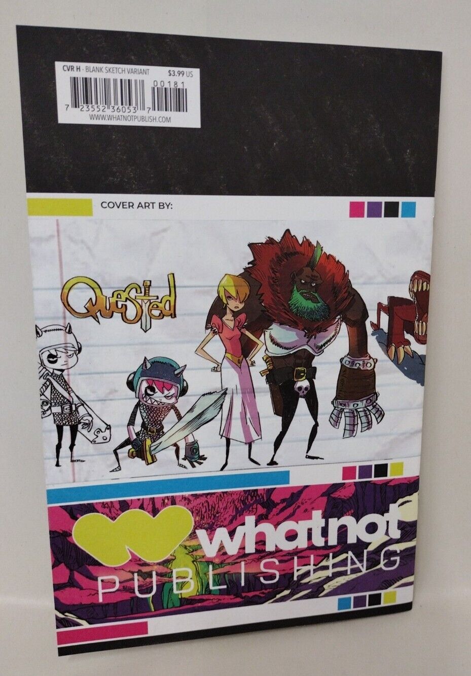 QUESTED #1 (2022) Whatnot Blank Cover Comic W Original JINX Dave Castr Art 1st