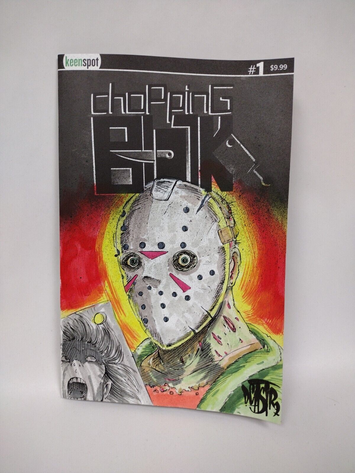 CHOPPING BLOK #1 Blank Cover Variant Original DCastr Art COA