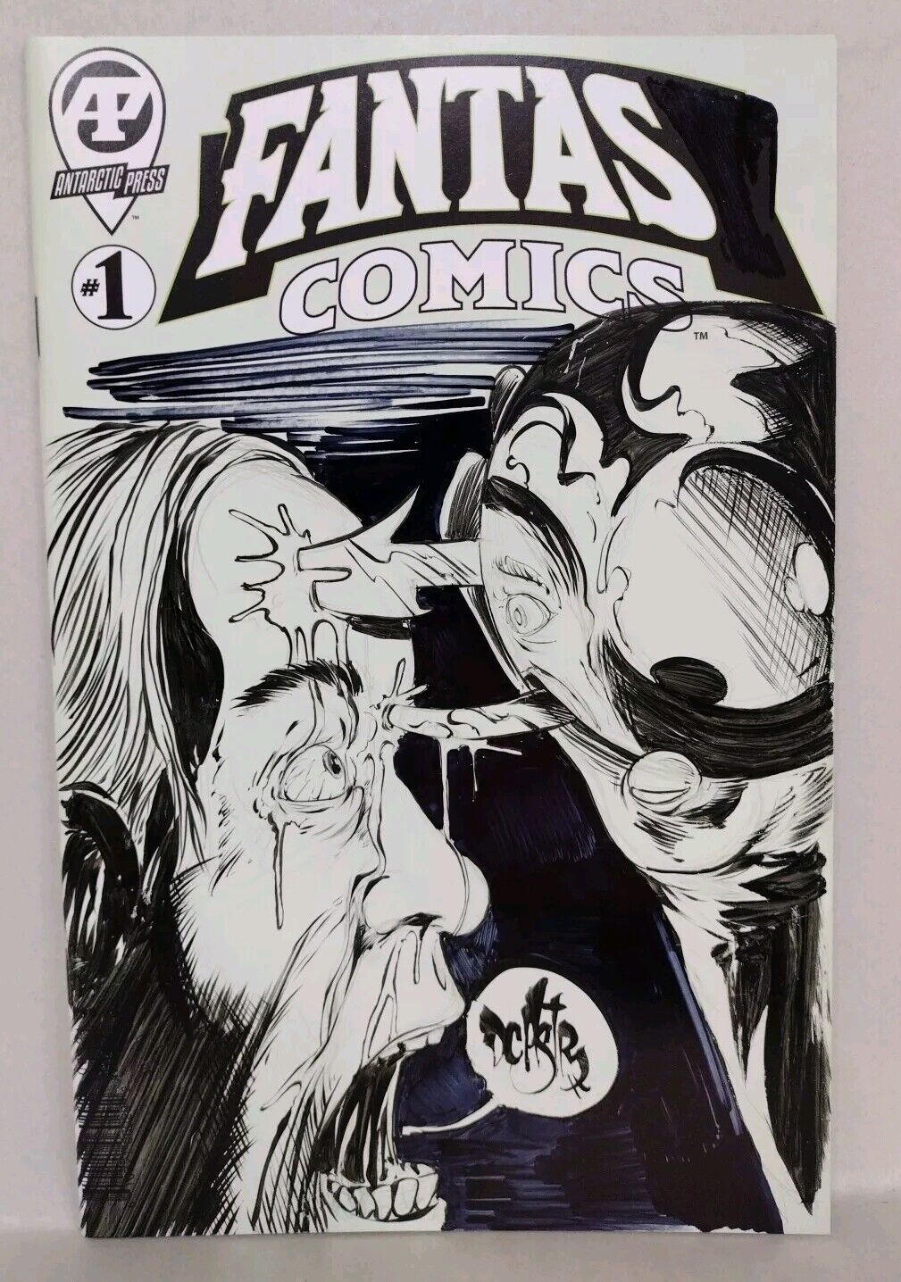 Fantasy Comics 1 Antarctic 2023 Sketch Cover W Original Phantasm Dave Castr Art