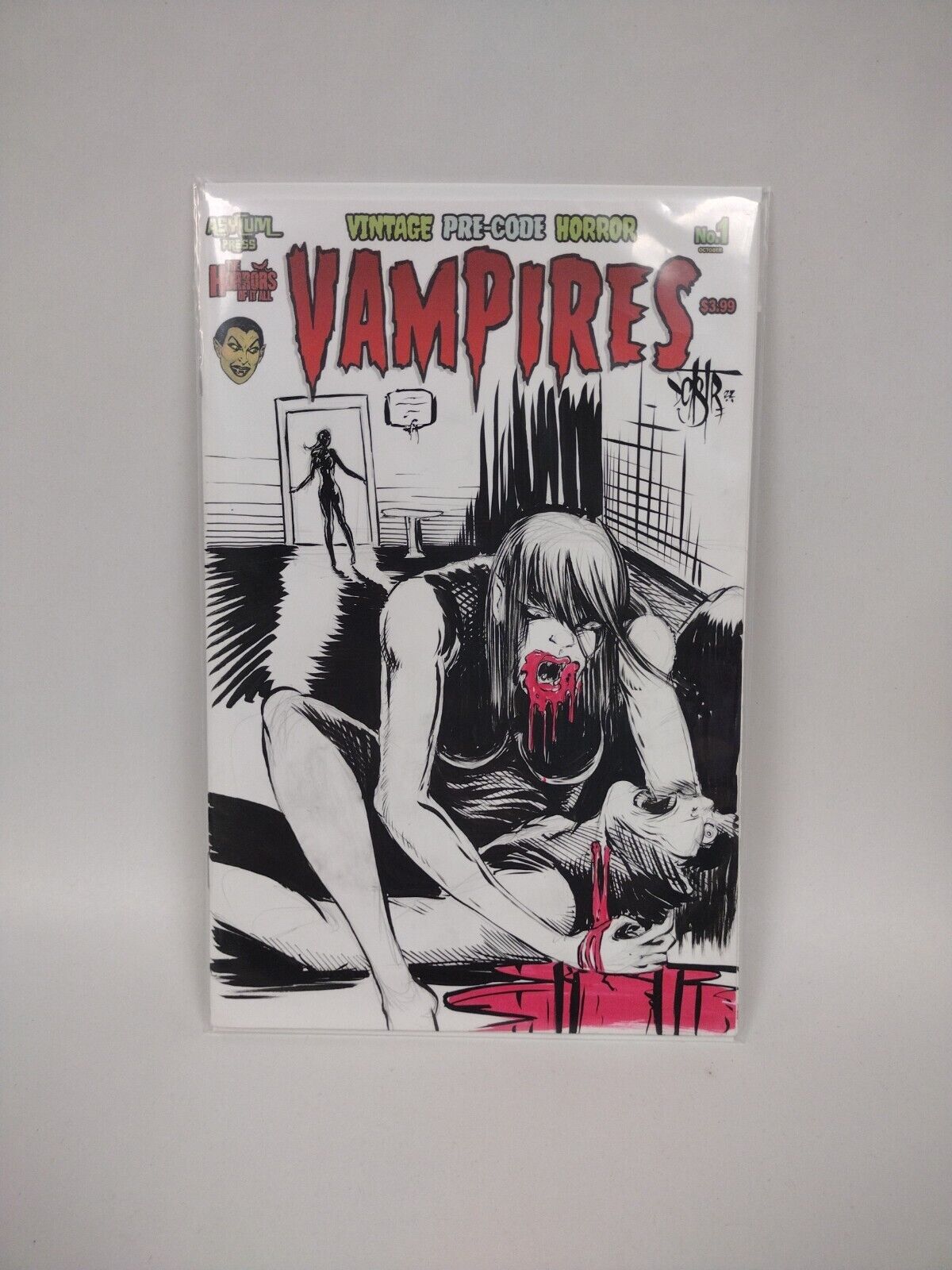 VAMPIRES#1 Blank Cover Variant Original DCastr Art COA