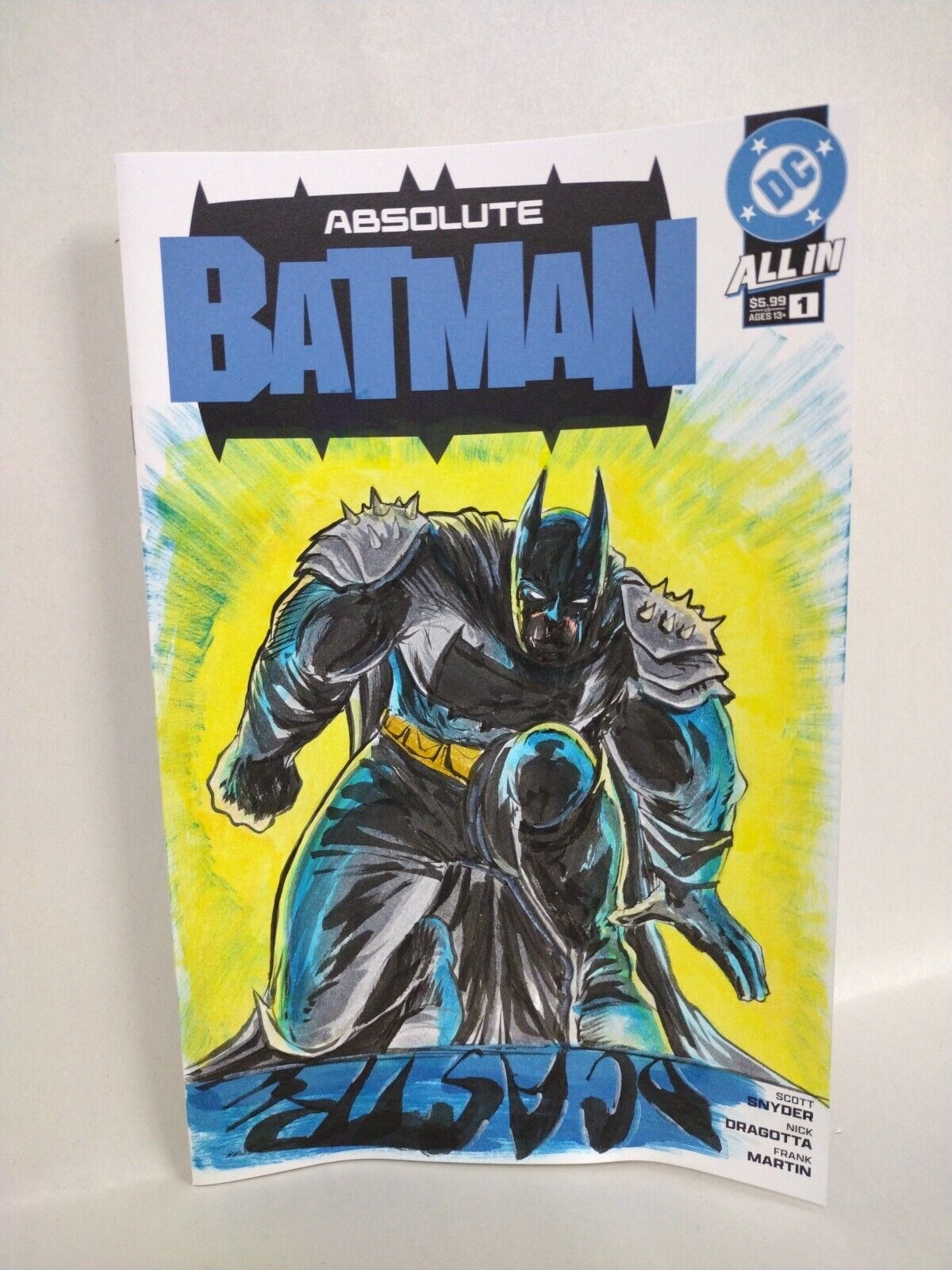 Absolute Batman 1 (2024) DC Comic Sketch Variant Cover W Original Dave Castr Art