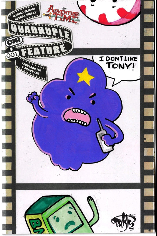Adventure Time Quadruple Feature #1 Oni Press Sketch Cover W Original DCastr Art
