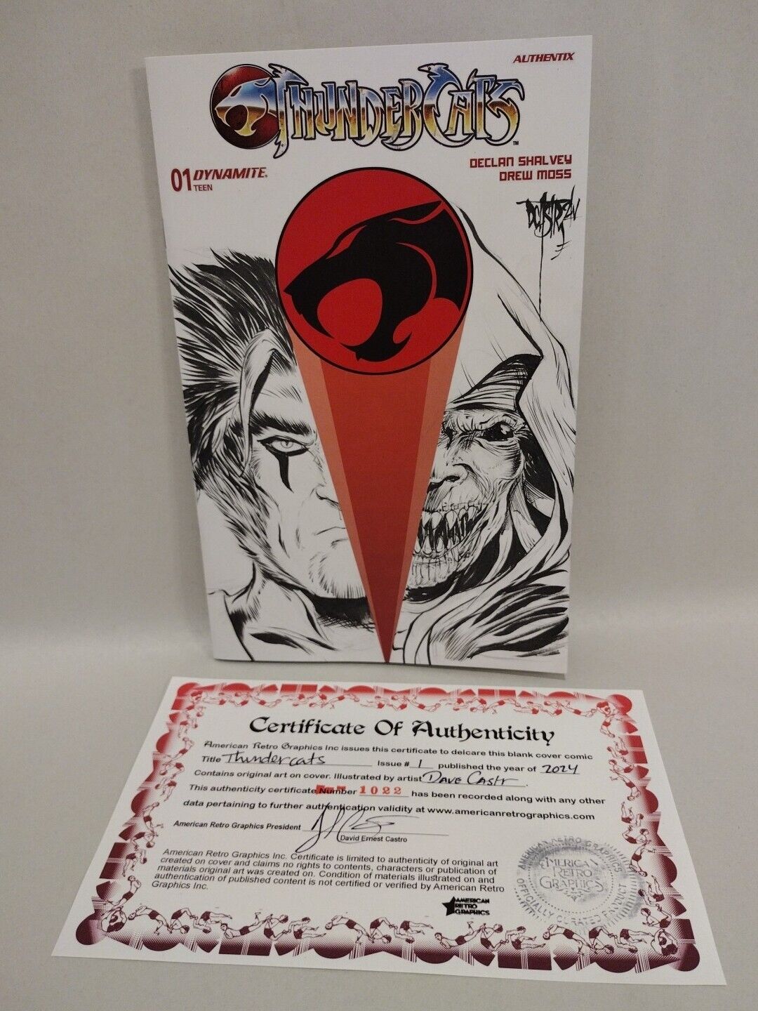 Thundercats #1 (2024) Dynamite Sketch Cover Comic W Original DCastr Panthro Art