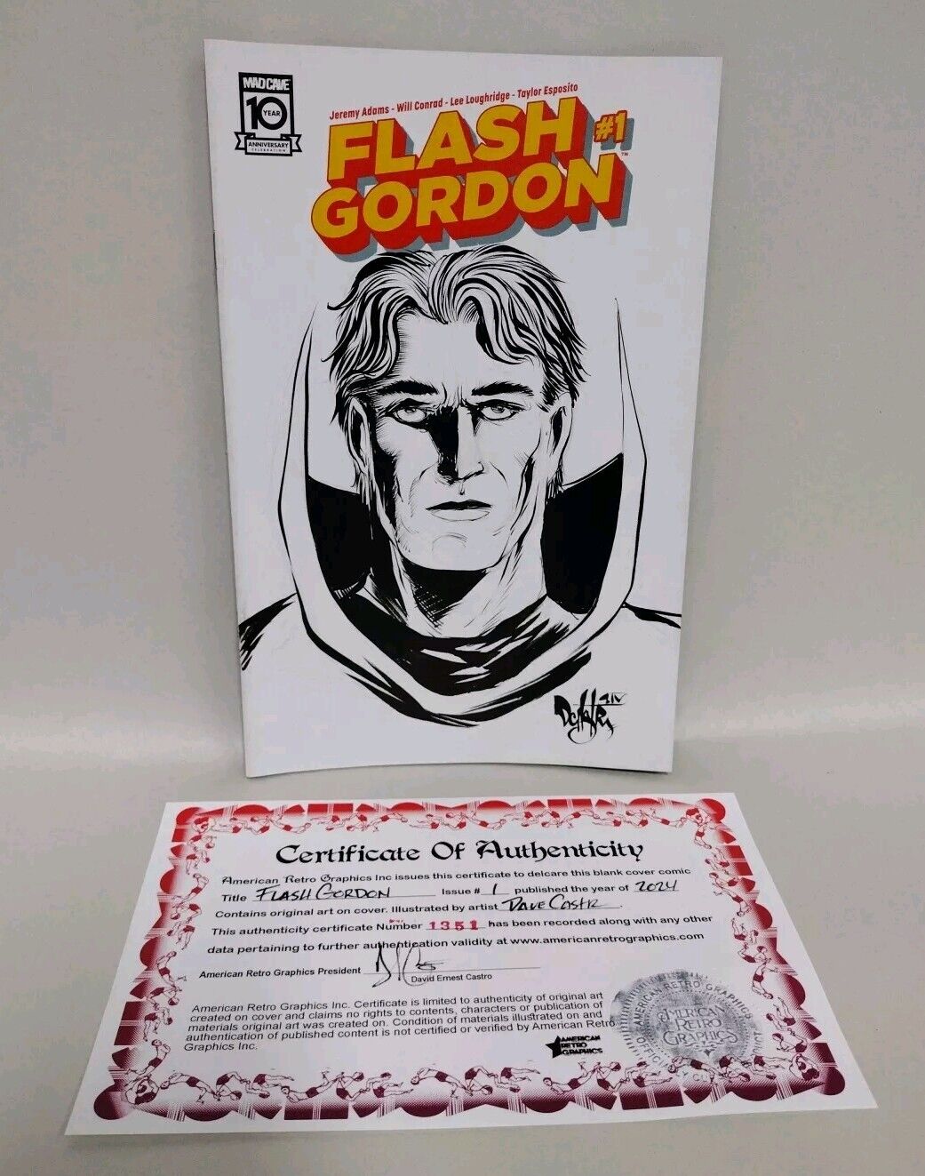 Flash Gordon #1 (2024) Mad Cave Sketch Error Variant Cover W Original DCastr Art