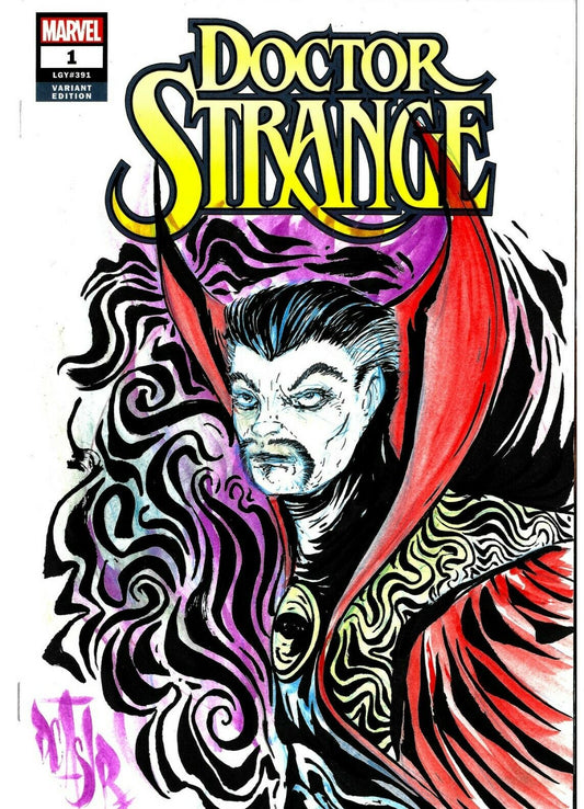 Doctor Strange (2018) #1 Blank Cover Variant Comic W Original DCastr Art COA 220