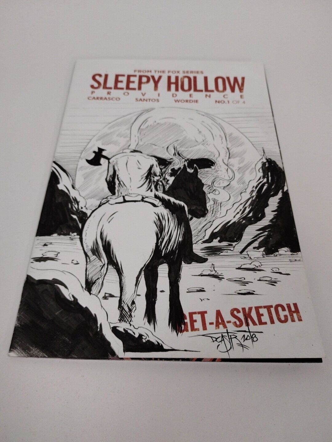 Sleepy Hollow Providence #1 (2015) Blank Sketch Cover W Original Art DCastr 