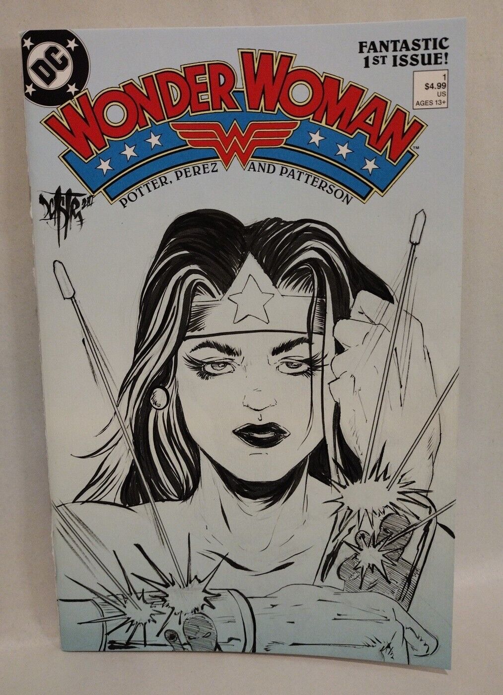 Wonder Woman #1 Facsimile Edition (2023) Sketch Variant W Original DCastr Art