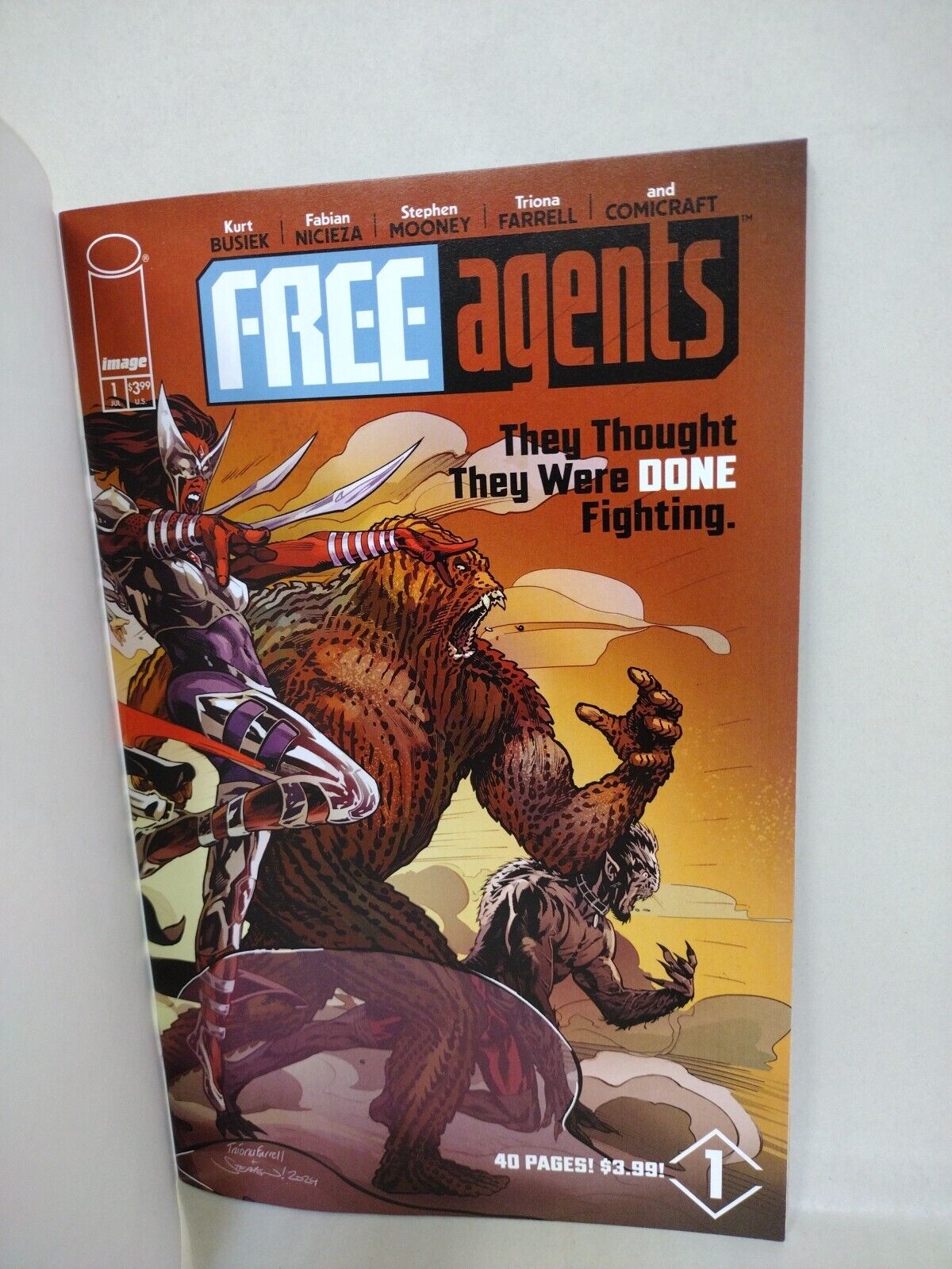 Free Agents 1 (2024) Image Comic Ridge Sketch Variant W Original Dave Castr Art