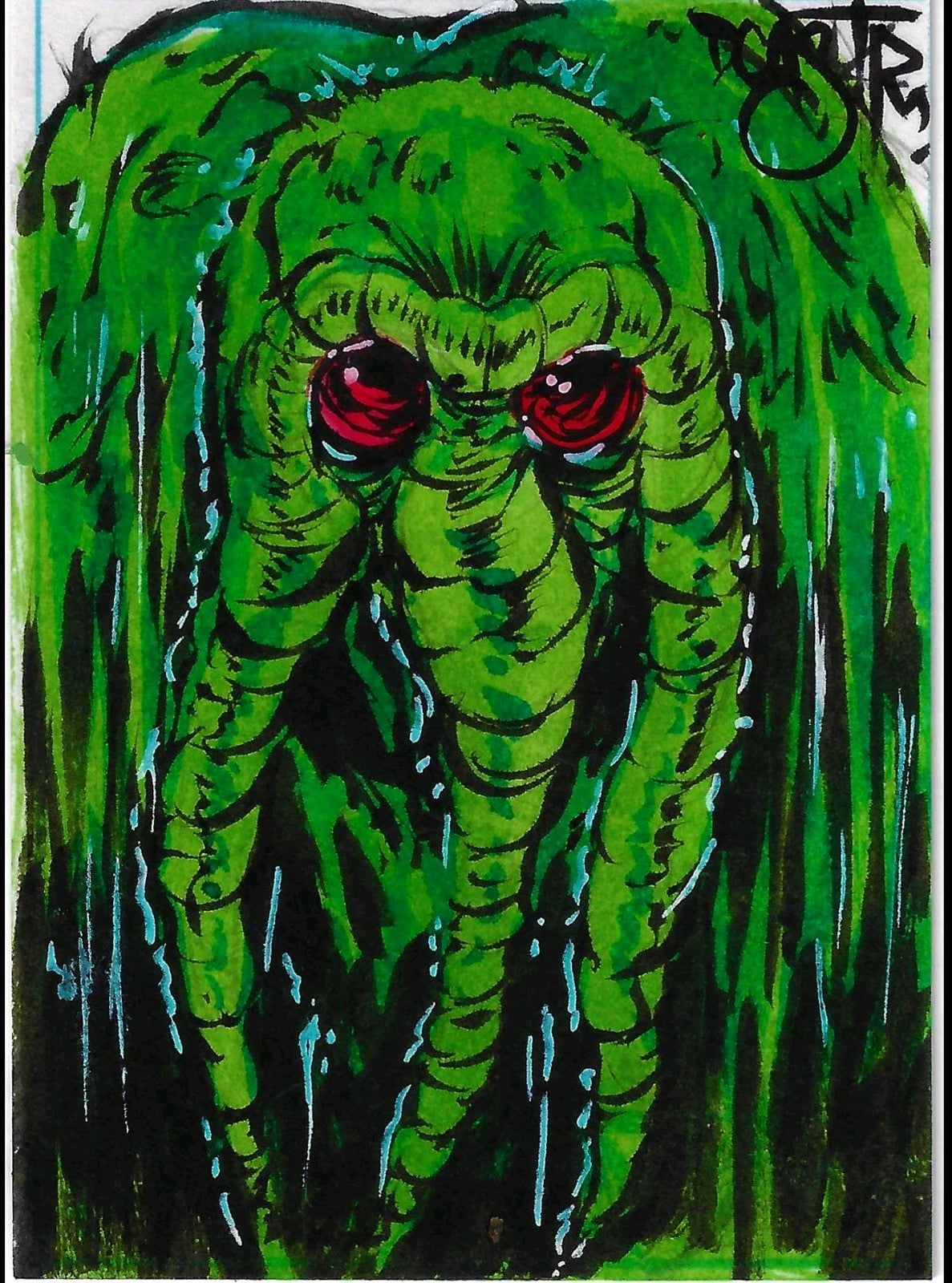 Dave Castr Crusin (2025) OAC Sketch Card W Original Marvel Man Thing Art
