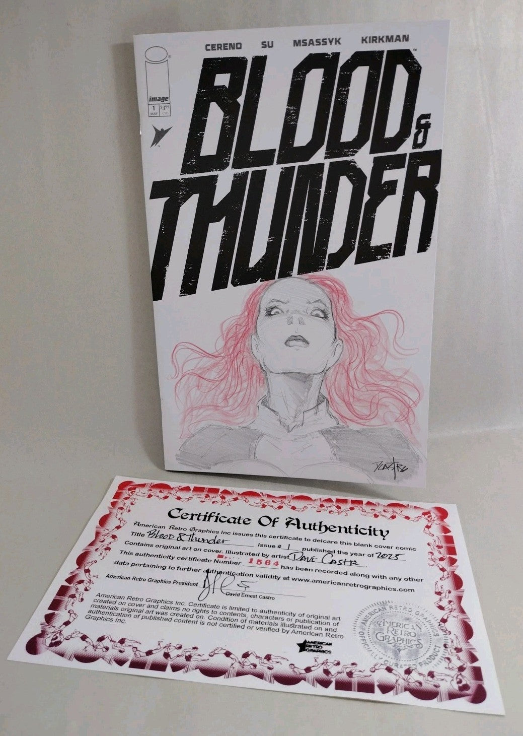 Blood & Thunder #1 (2025) Image Comic Sketch Cover Variant W Original DCastr Art