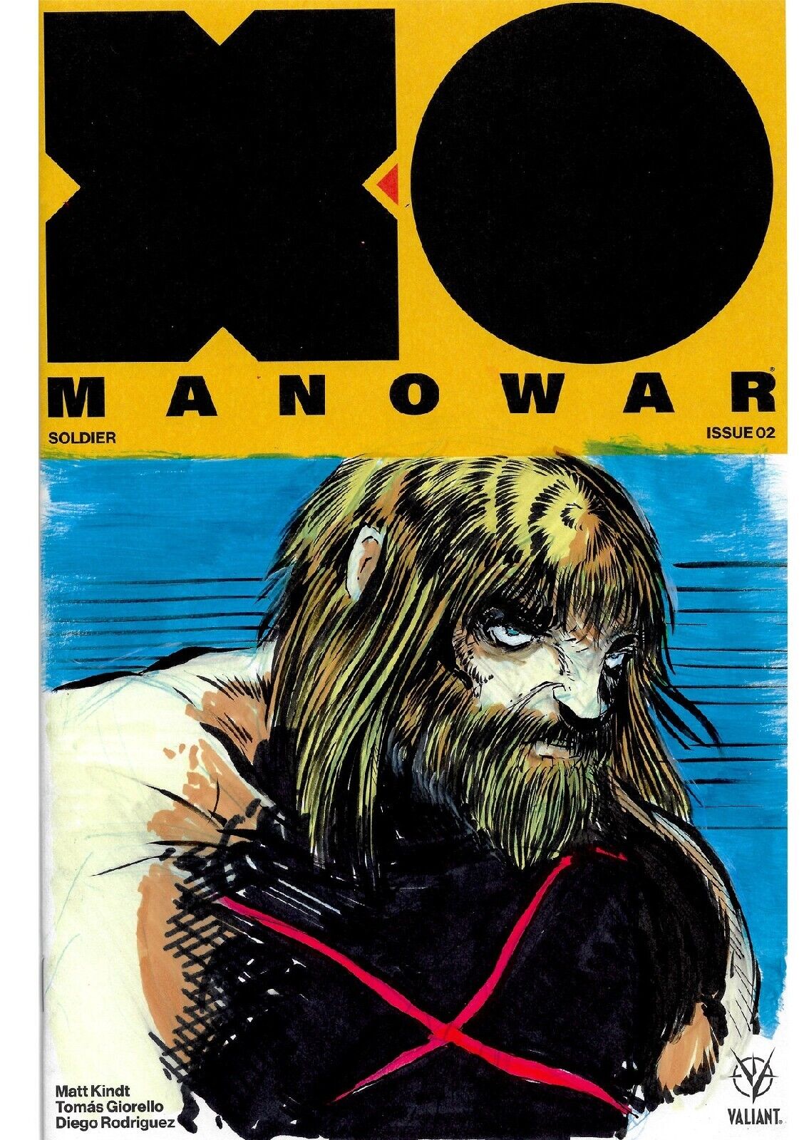 X-O Manowar 2 (2017) Valiant Blank Cover Variant W Original Aric Dave Castr Art 