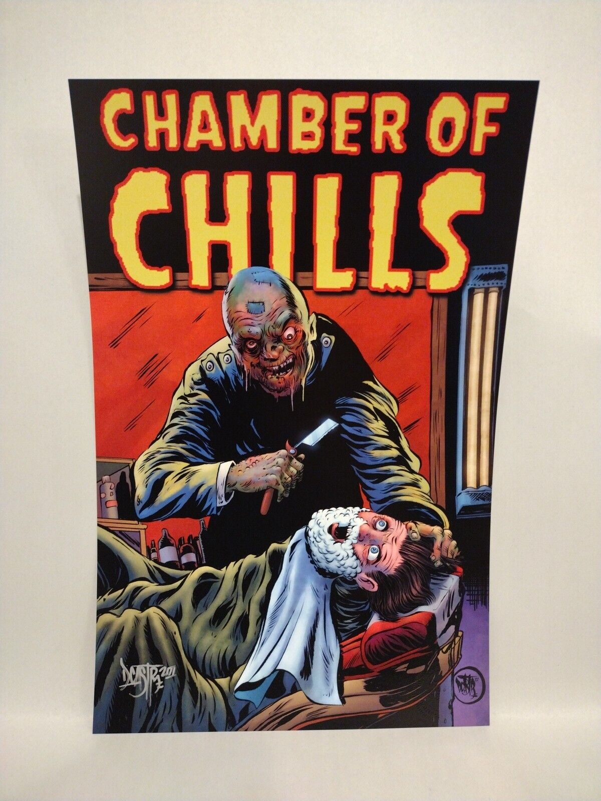 Chamber Of Chills (2023) Dave Castr 11X17" Limited Horror Portfolio Set W Sketch