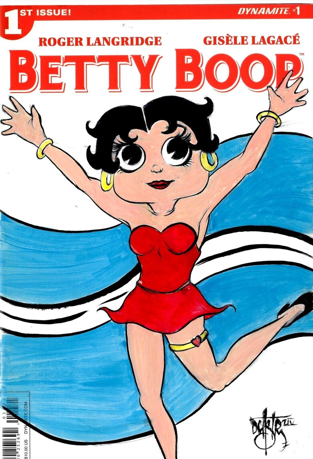 Betty Boop #1 Blank Cover Variant Original DCastr Art COA 1075