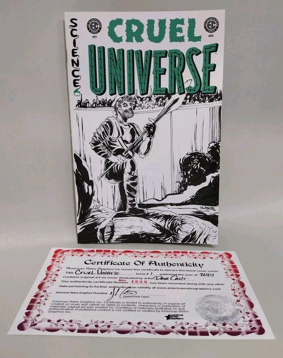 Cruel Universe #1 (2024) Oni EC Comic Sketch Cover Variant W Original DCastr Art