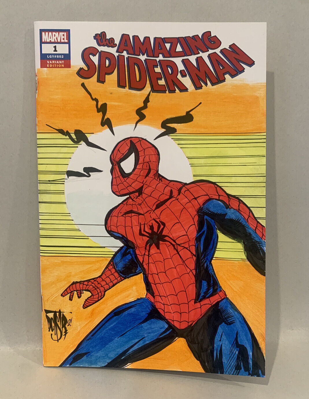 Amazing Spider-Man #1  Blank Sketch Variant Cover Comic W Original Dcastr Art