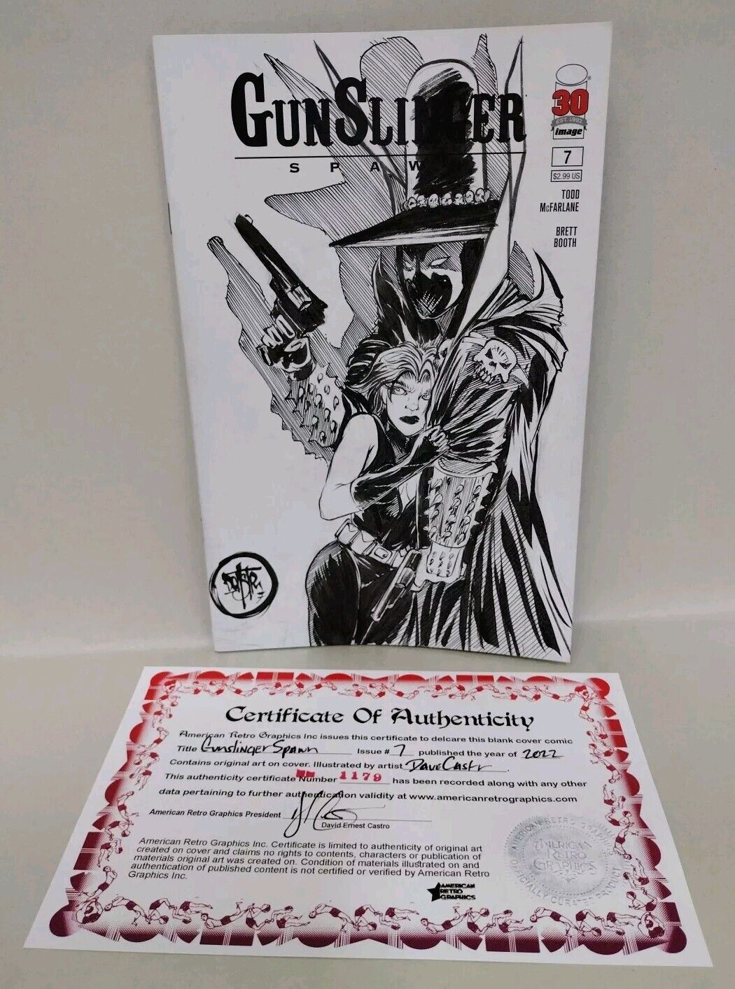 Gunslinger Spawn 7 (2022) Image Sketch Cover Variant Comic W Original DCastr Art