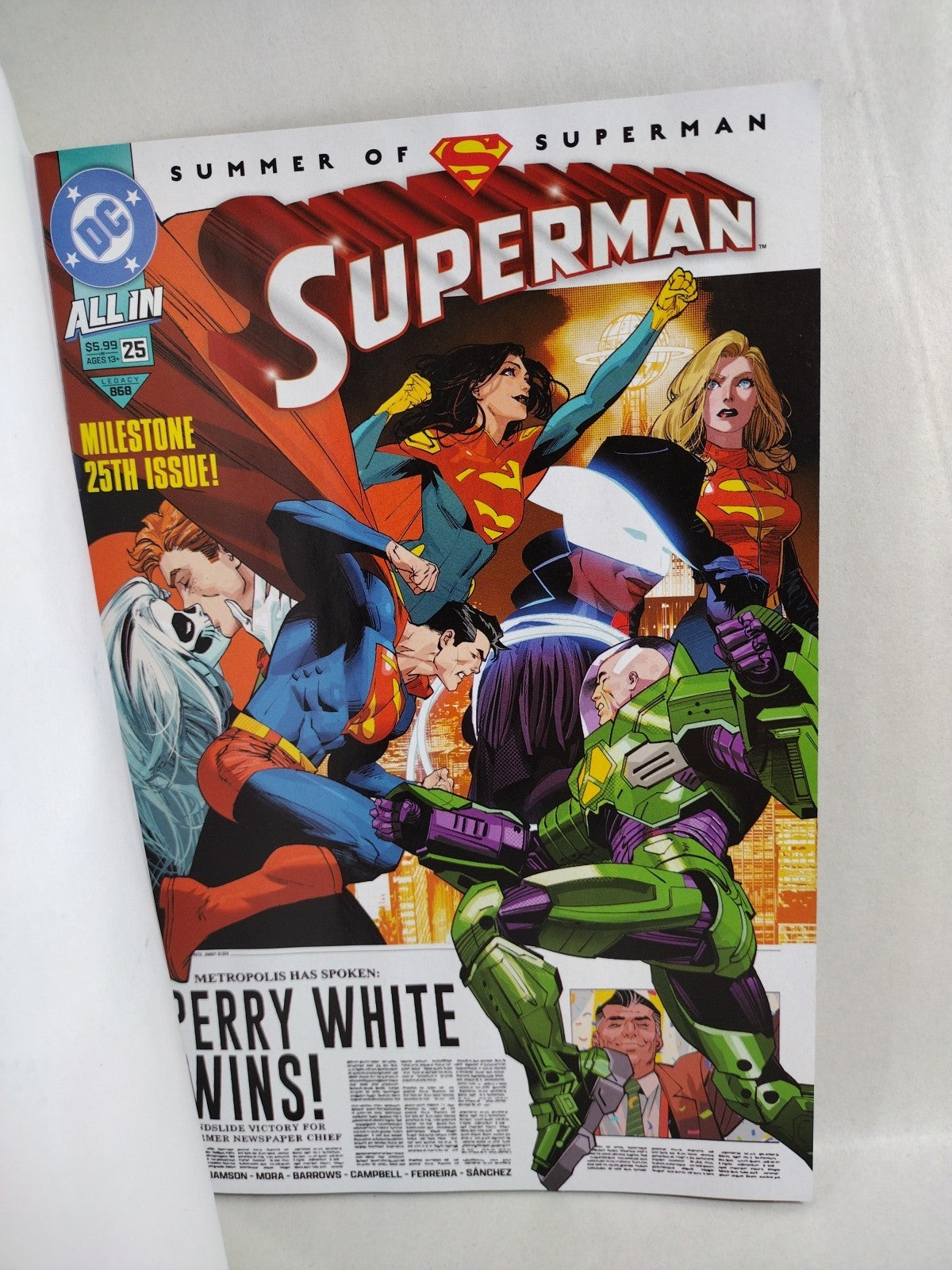 Superman #25 (2025) DC Comic Sketch Variant Cover W Original Dave Castr Art