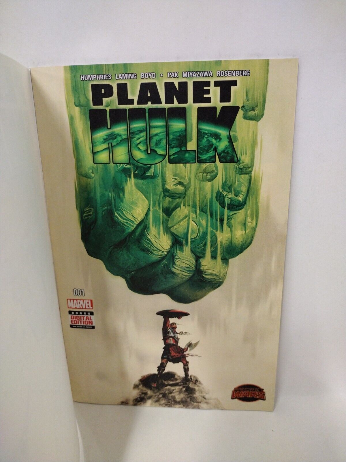 Planet Hulk 1 (2015) Blank Cover Variant Comic W Original Dcastr Art ARG COA 451