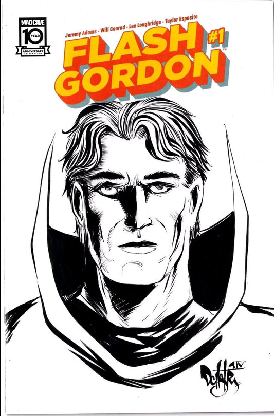 Flash Gordon #1 (2024) Mad Cave Sketch Error Variant Cover W Original DCastr Art