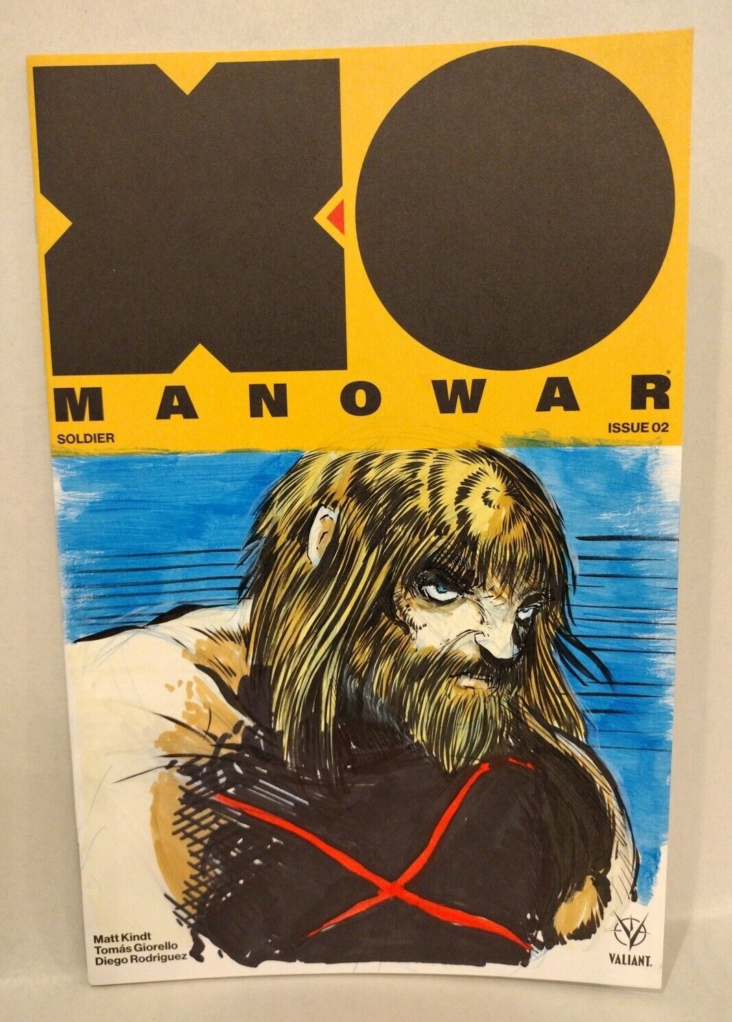 X-O Manowar 2 (2017) Valiant Blank Cover Variant W Original Aric Dave Castr Art 