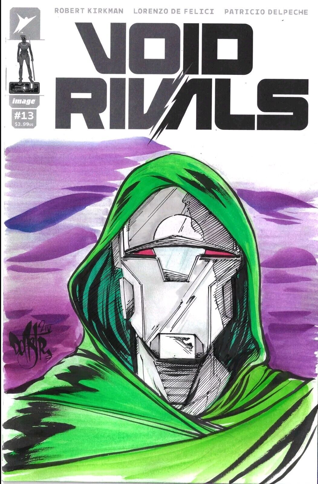 Void Rivals #13 (2024) Image Sky Bound Sketch Cover Comic W Original DCastr Art