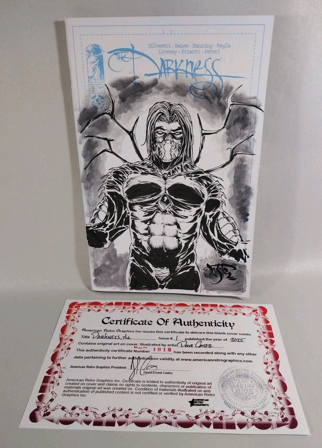 Darkness 1 (2025) Image Top Cow Sketch Cover Variant Comic W Original DCastr Art