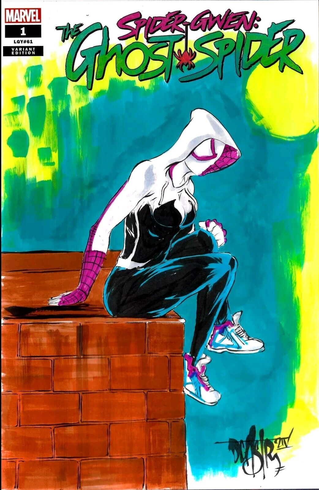 Spider-Gwen Ghost Spider #1 (2024) Marvel Sketch Var Comic W Original DCastr Art