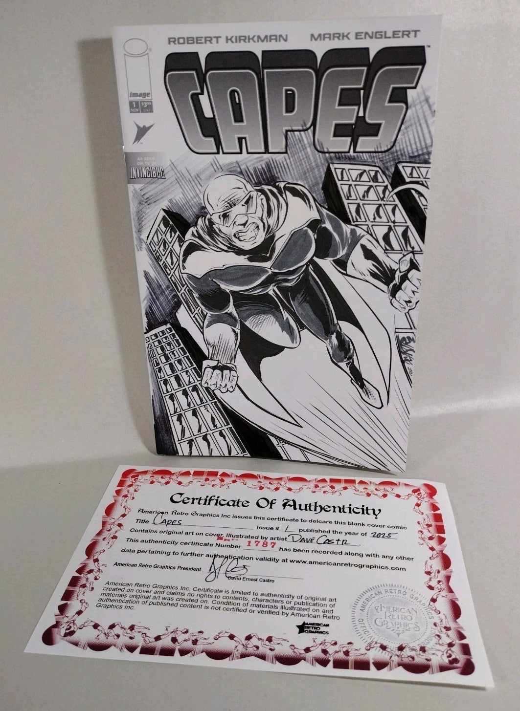 Capes #1 (2025) Image Skybound Sketch Cover Comic W Original Dave Castr Art