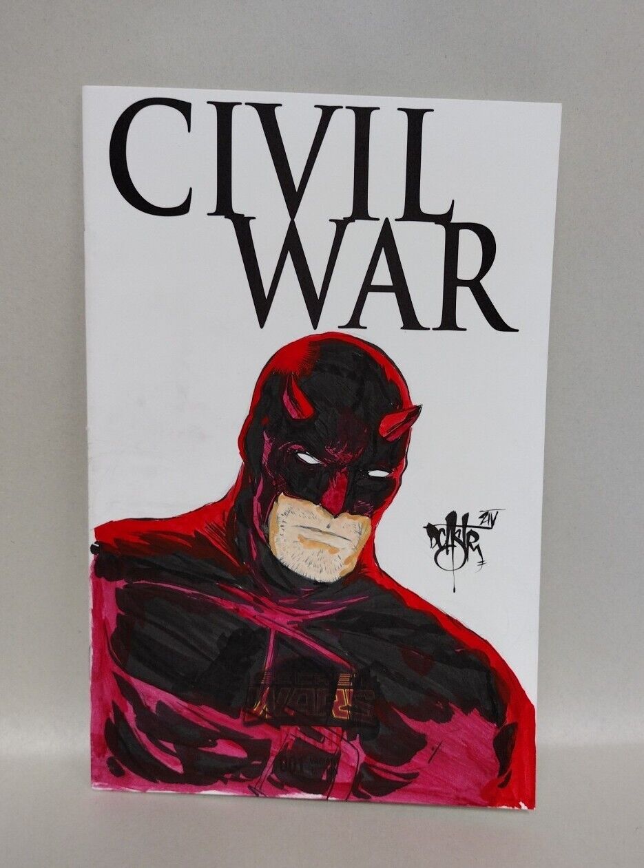 Secret Wars: Civil War #1 (2015) Blank Cover Variant W Original DCastr Art