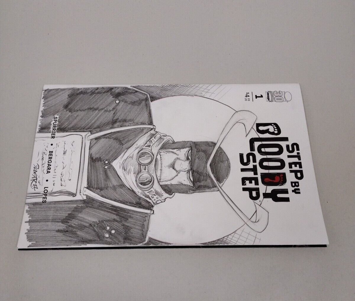 Step by Bloody Step #1 Blank Cover Variant w Original Art Dcastr 