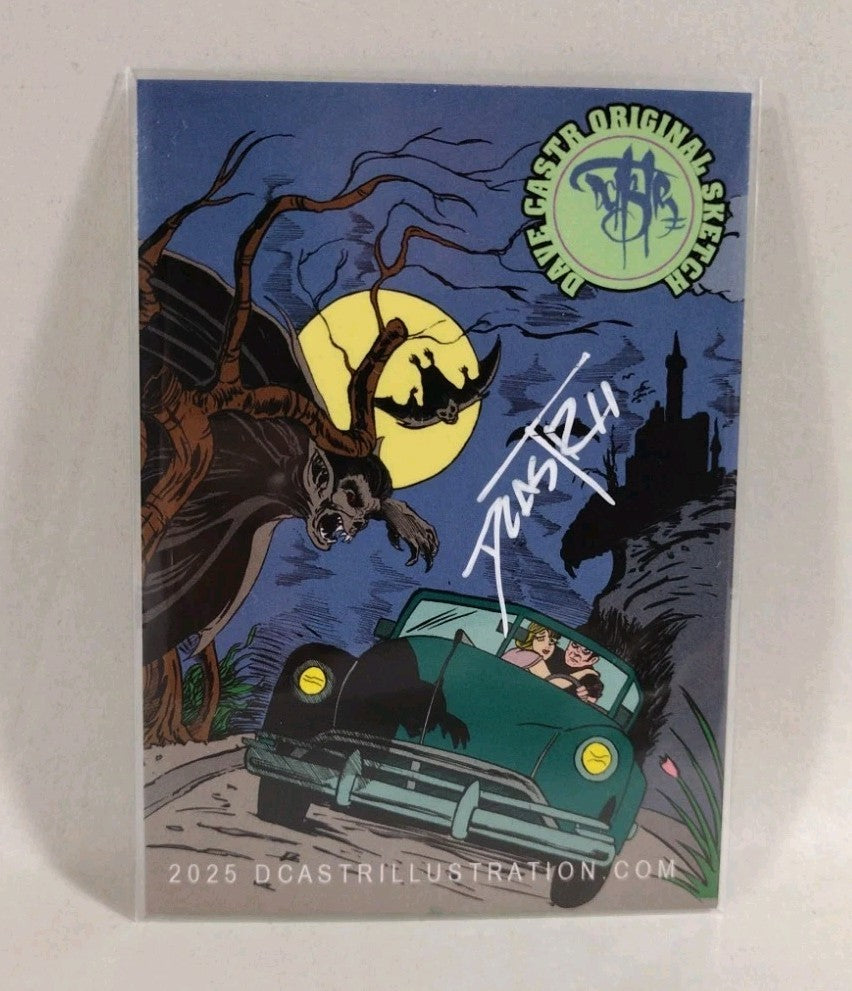 Dave Castr Crusin (2025) OAC Sketch Card W Original Marvel Man Thing Art