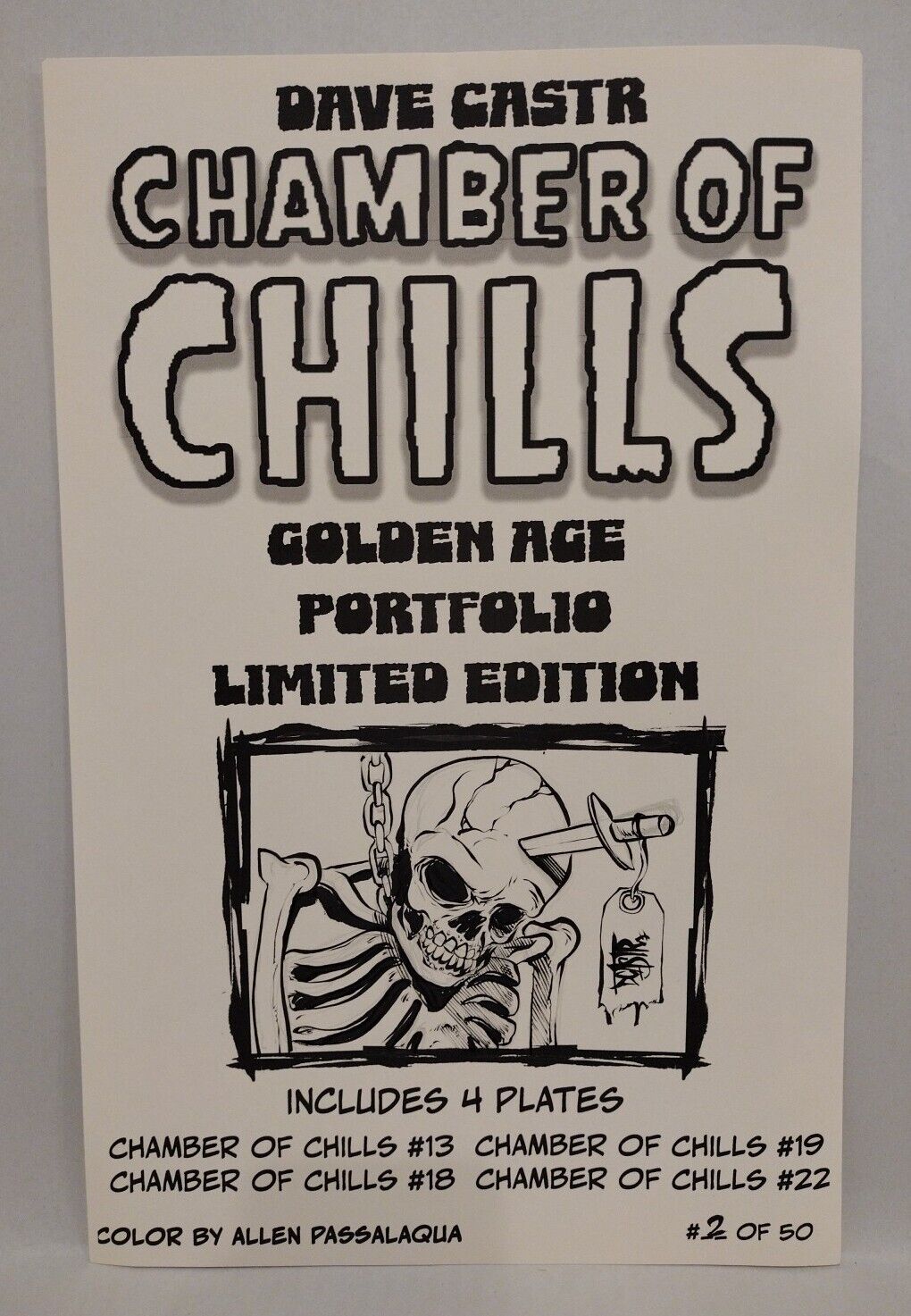 Chamber Of Chills (2023) Dave Castr 11X17" Limited Horror Portfolio Set W Sketch