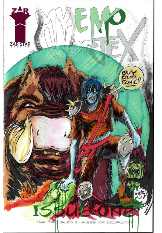 My Emo Vortex #1 (2016) Sketch Cover Comic w Original Dave Castr ZATO Art COA