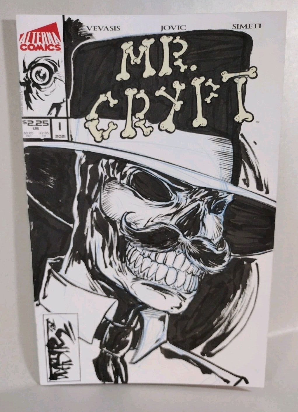 MR Crypt #1 (2017) Alterna Sketch Cover Variant Comic W Original Dave Castr Art