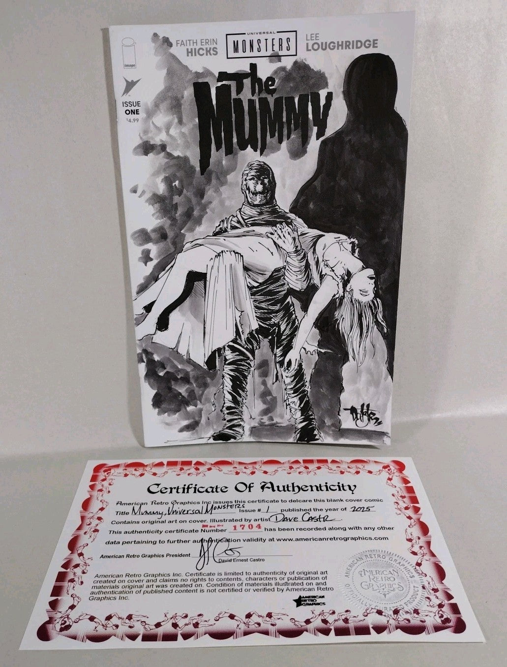 The Mummy #1 (2025) Image Comic Sketch Variant Cover W Original Dave Castr Art 