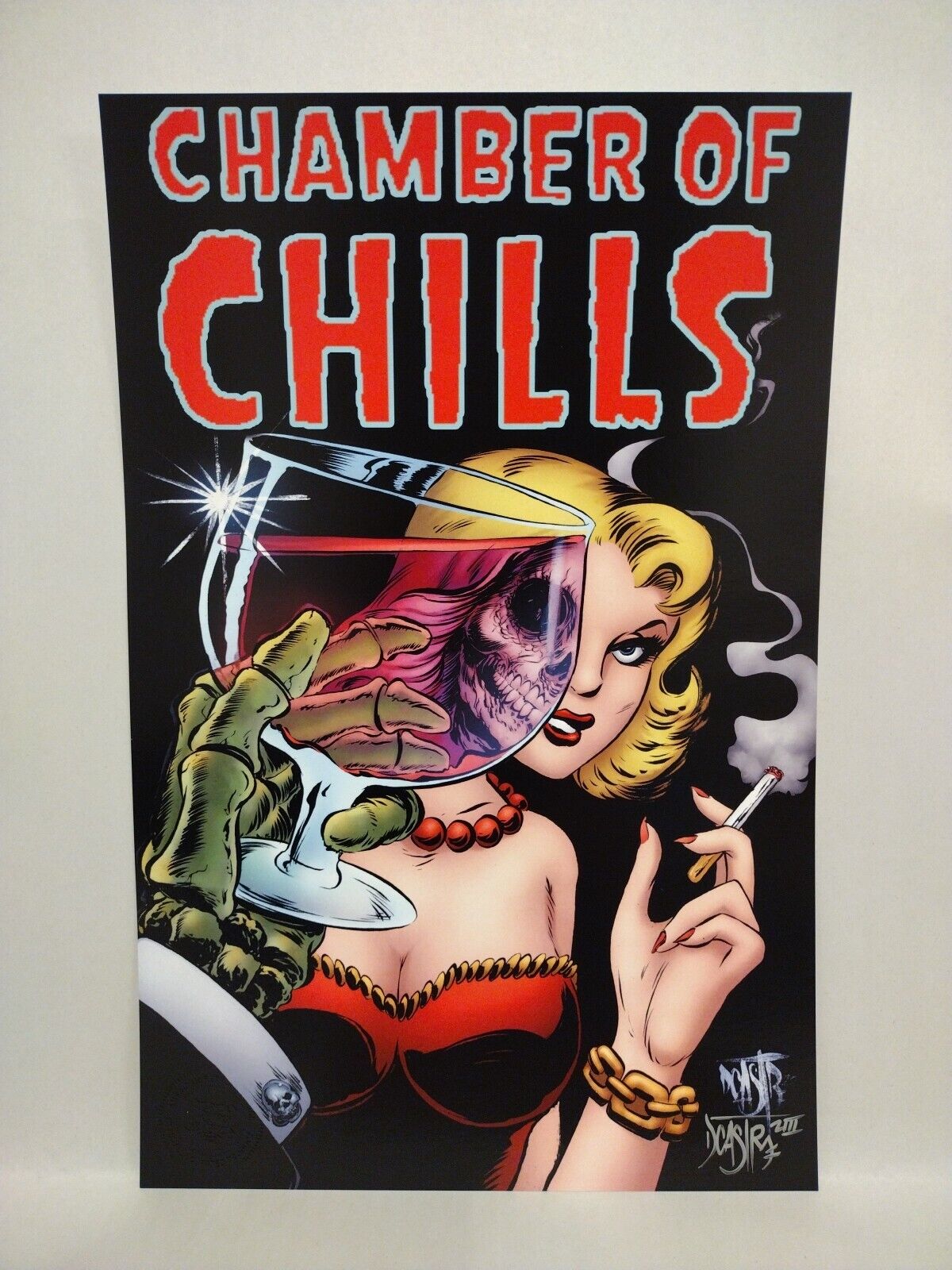 Chamber Of Chills (2023) Dave Castr 11X17" Limited Horror Portfolio Set W Sketch