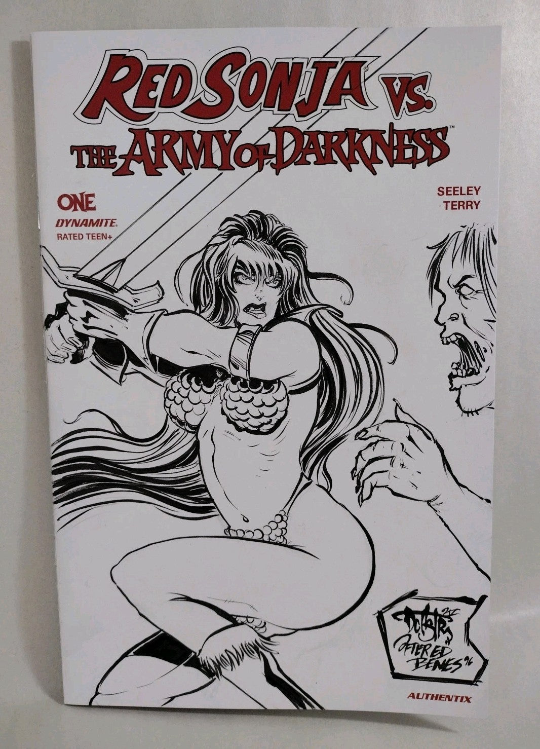 Red Sonja Mars AOD #1 (2025) Dynamite Sketch Variant Comic W Original DCastr Art