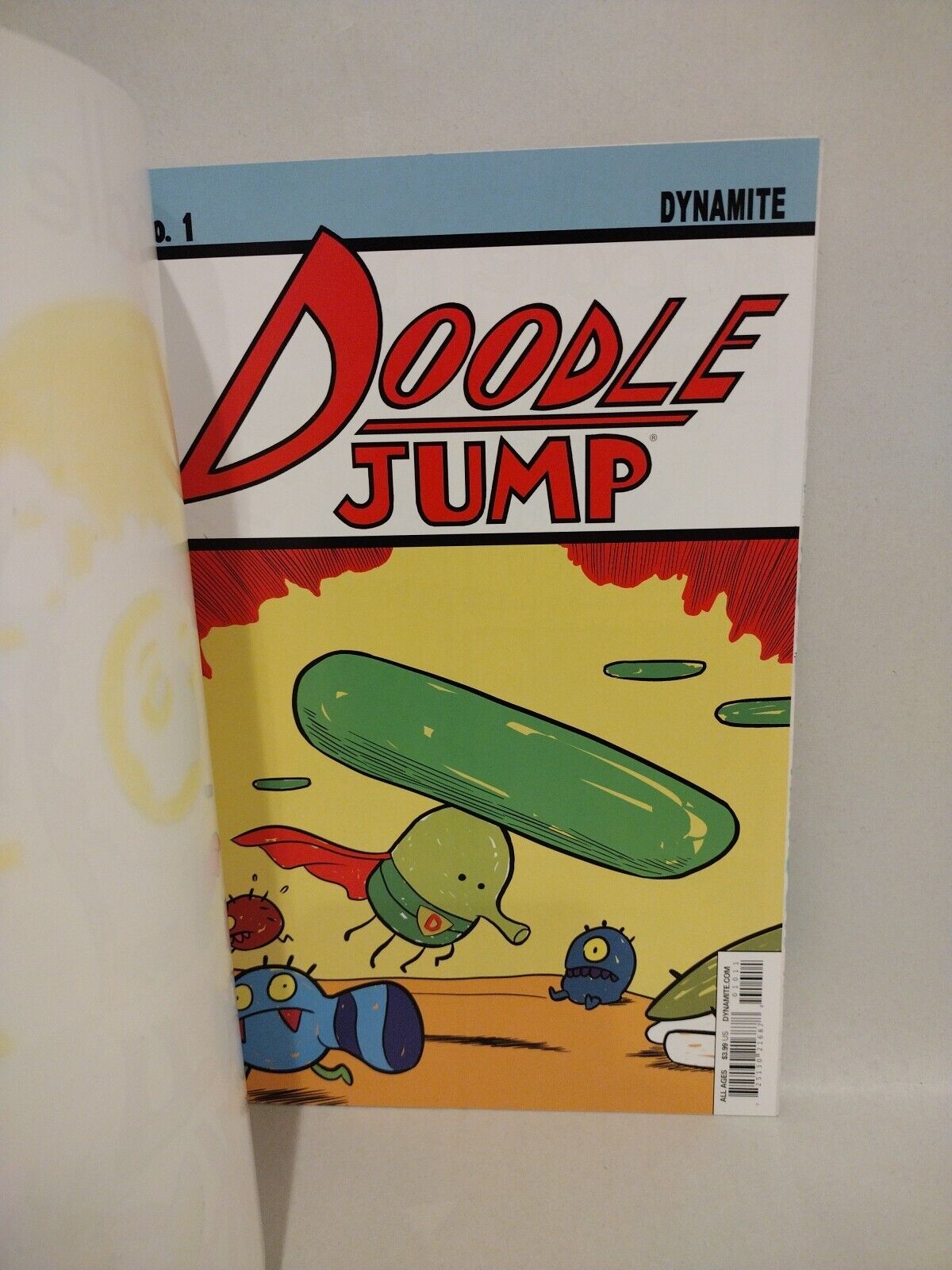 Doodle Jump Comics #1 (2014) Sketch Cover Comic W Original Dave Castr Art