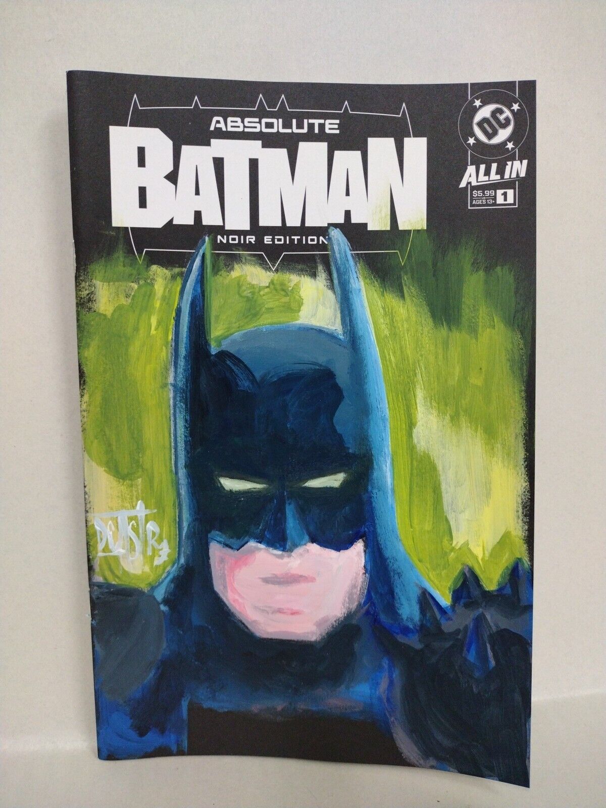 Absolute Batman Noir #1 DC Comic Sketch Variant Cover W Original Dave Castr Art