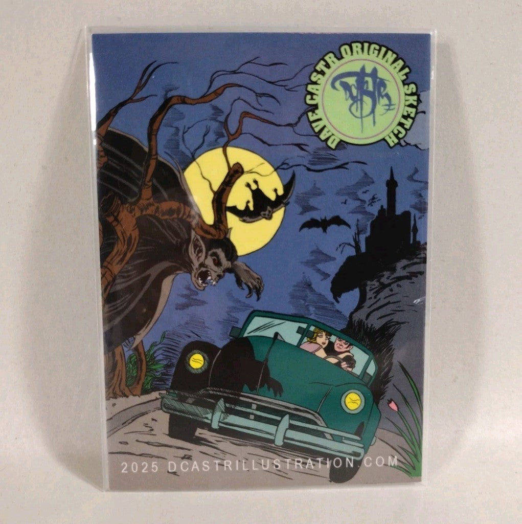 Dave Castr Crusin (2025) OAC Sketch Card W Original Marvel Punisher Art