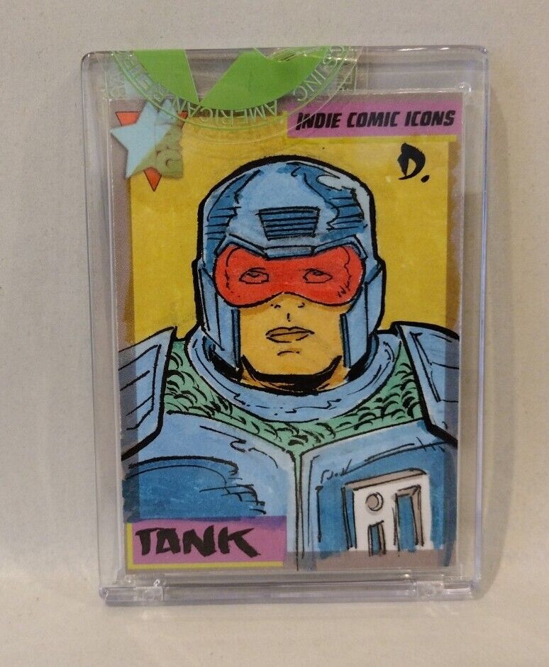 Indie Comic Icons (2023) ARG Sketch Card w Original DNAgent Tank Art DCastr